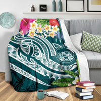 Polynesian Hawaii Premium Blanket - Summer Plumeria - Polynesian Pride