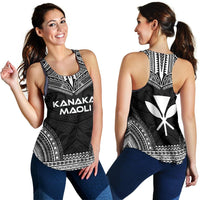 Kanaka Maoli Women's Racerback Tank - Polynesian Chief Black Version - Polynesian Pride