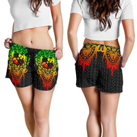 Tonga Polynesian Women's Short - Tattoo Pattern With Seal Reggae Reggae - Polynesian Pride