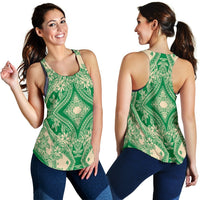 Polynesian Plumeria Mix Green Women's Racerback Tank Top - Polynesian Pride