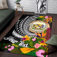 Hawaii Area Rug - Custom Personalised Seal Spiral Polynesian Patterns - Polynesian Pride