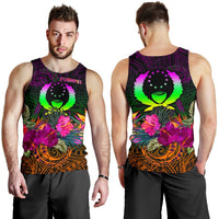Pohnpei Men's Tank Top - Summer Hibiscus - Polynesian Pride