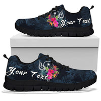 Chuuk Micronesia Custom Personalised Sneakers - Tropical Flower - Polynesian Pride
