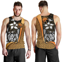 Federated States of Micronesia Men's Tank Top Gold - Turtle With Hook Gold - Polynesian Pride
