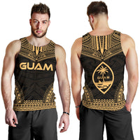 Guam Men's Tank Top - Polynesian Chief Gold Version - Polynesian Pride