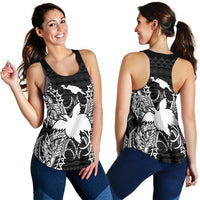Papua New Guinea Polynesian Women Tank Top Map Black - Polynesian Pride