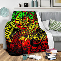 Tahiti Premium Blanket - Reggae Shark Polynesian Tattoo - Polynesian Pride