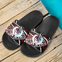 Pohnpei Sandals - Tribal Flower Special Pattern Black - Polynesian Pride