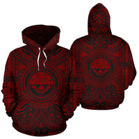 Federated States of Micronesia ll Over Hoodie Federated States of Micronesia Coat of rms Polynesian Red Black - Polynesian Pride
