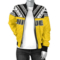 Niue Women's Bomber Jacket - Polynesian Design - Polynesian Pride