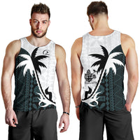 Fiji Coconut Tree Men's Tank Top K4 Black - Polynesian Pride