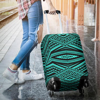 Polynesian Tatau Turquoise Luggage Covers - Polynesian Pride