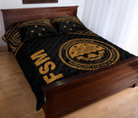 Federated States of Micronesia Quilt Bed Set - Federated States of Micronesia Seal Curve Version - Polynesian Pride