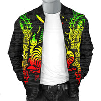 New Caledonia Polynesian Men's Bomber Jacket Map Reggae - Polynesian Pride
