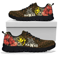 Hawaii Polynesian Sneakers - Kanaka Maoli Hibiscus with Turtle Sneakers - Polynesian Pride
