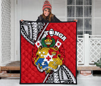 Tonga Rugby Premium Quilt Polynesian Style Pinwheel - Polynesian Pride