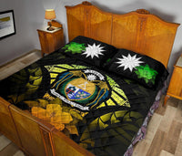 Nauru Polynesian Quilt Bed Set Hibiscus Reggae - Polynesian Pride