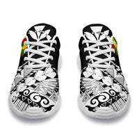 Polynesian Kanaka Flag Sport Sneakers - Nora Style - White - Polynesian Pride
