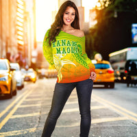 Kanaka Maoli Polynesian Women's Off Shoulder Sweater - Turtle Style - Polynesian Pride