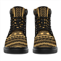 Norfolk Island Leather Boots - Polynesian Gold Chief Version - Polynesian Pride