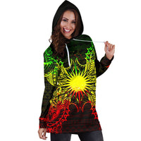 Marshall Islands Polynesian Hoodie Dress Map Reggae - Polynesian Pride