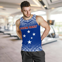 Samoa Custom Personalised Men's Tank Top - Polynesian Fog Blue - Polynesian Pride