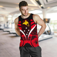 Papua New Guinea Tattoo Men Tank Top Hibiscus K9 - Polynesian Pride