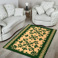 hawaiiHooded Area Rug - Hawaiian Quilt Turtle Dance Sea Pattern - Polynesian Pride