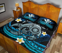 Hawaii Turtle Plumeria Polynesian Quilt Bed Set - Mela Style - Polynesian Pride