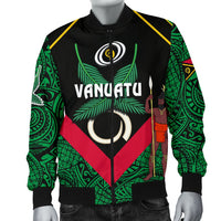 Vanuatu Rugby Men Bomber Jacket Flag Style - Polynesian Pride
