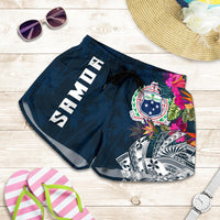 Samoa Women's Shorts - Samoan Summer Vibes Women Blue - Polynesian Pride