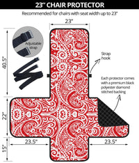 Tonga Chair Sofa Protector - Red Color Patterns - Polynesian Pride