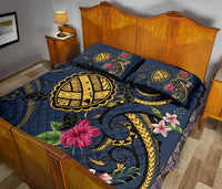Hawaii Polynesian Turtle Hibiscus Plumeria Quilt Bed Set - Nane Style - Polynesian Pride