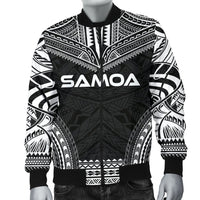Samoa Polynesian Chief Men's Bomber Jacket - Black Version - Polynesian Pride