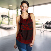 Papua New Guinea Women's Racerback Tank - Polynesian Chief Red Version - Polynesian Pride