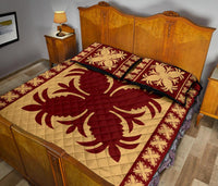 Hawaiian Quilt Pattern Pineapple Quilt Bed Set - Polynesian Pride