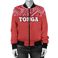Tonga Women's Bomber Jacket - Polynesian Design - Polynesian Pride