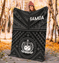 Samoa Premium Blanket - Samoa Seal In Polynesian Tattoo Style - Polynesian Pride