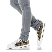 Wallis and Futuna Low Top Canvas Shoes - Gold Tentacle Turtle - Polynesian Pride