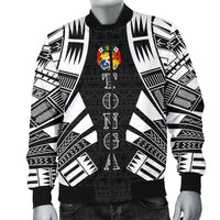 Tonga Men Bomber Jackets - Polynesian Tattoo Black - Polynesian Pride