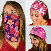 Hawaiian Hibiscus Pink Set Bandana 3-Pack One Size Pink - Polynesian Pride