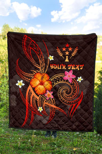 Kosrae Polynesian Personalised Premium Quilt - Legend of Kosrae (Red) - Polynesian Pride
