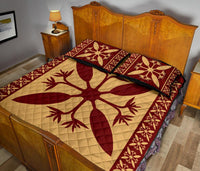 Hawaiian Quilt Pattern Flora Quilt Bed Set - Polynesian Pride