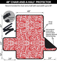 Tonga Chair Sofa Protector - Red Color Patterns - Polynesian Pride