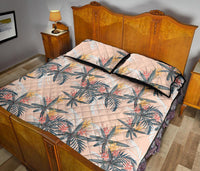 Tropical Pattern Pink Quilt Bed Set - Polynesian Pride