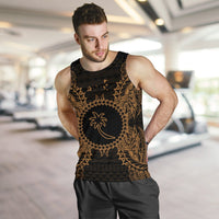 Chuuk Polynesian Men Tank Top Map Gold - Polynesian Pride