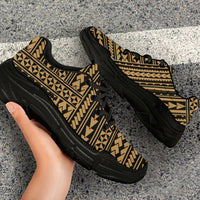 Polynesian Nation Gold Chunky Sneakers - Polynesian Pride