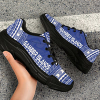 Gambier Islands Chunky Sneakers - Polynesian Chief Flag Version - Polynesian Pride