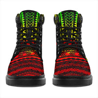 Yap Leather Boots - Polynesian Reggae Chief Version - Polynesian Pride