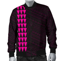 Hawaii Kakau Polynesian Coat Of Arms Men's Bomber Jacket - Pink - Polynesian Pride